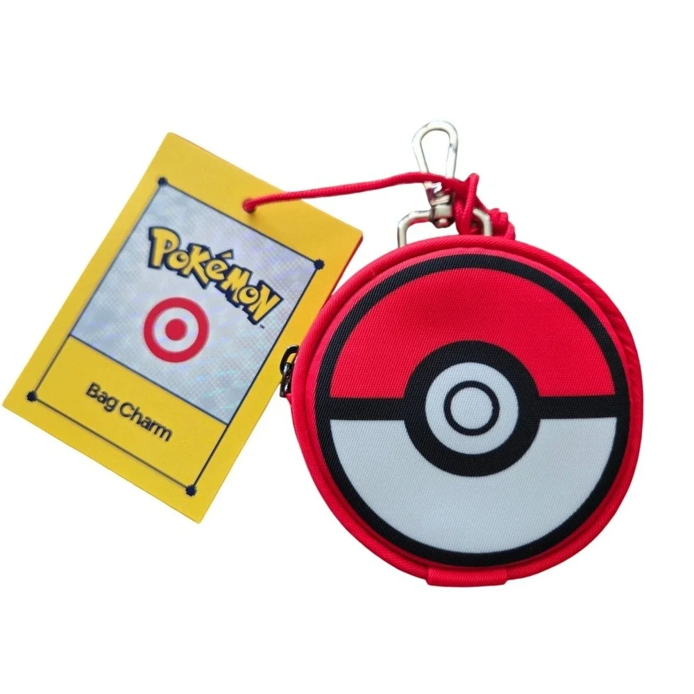 Pokemon Poke Ball Bag Charm Coin Purse Target Exclusive 30th Anniversary Red New